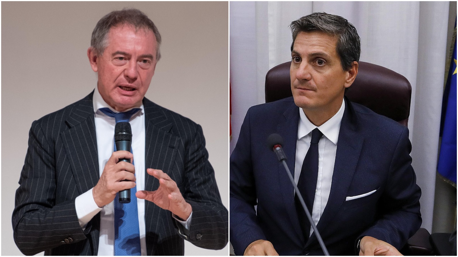 Adolfo Urso e Alberto Barachini (foto Ansa)